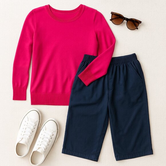 Catherines Navy Pull On Stretch Capri Pants 2X Elastic Waist Cropped New - Picture 2 of 12